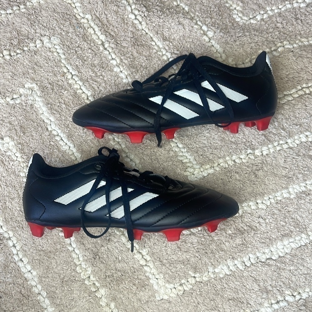 Adidas GOLETTO VIII FG GX7793 Soccer Cleats Men 6.5 Women 7.5 Black White Red